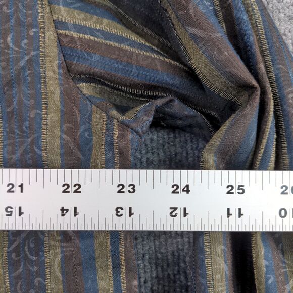 Scully Pearl Snap Button Up Shirt Men's Large Western Brown Striped - Picture 14 of 14